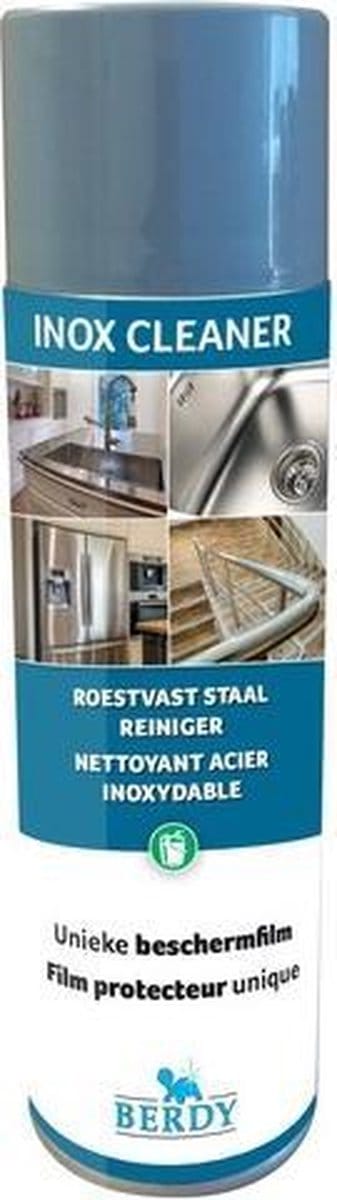 Berdy Inox Cleaner – 500ml – RVS Reiniger & Beschermer – Verwijdert Vingerafdrukken & Vet – Streeploos Resultaat