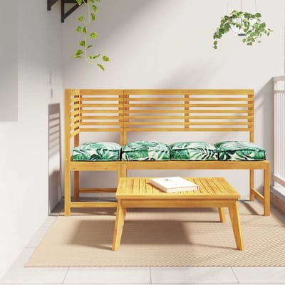 vidaXL Kussen 4 st Oxford Stof Bladpatroon 40 x 40 x 8 cm