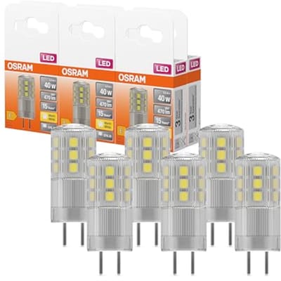 Warmwitte LED-lampen GY6.35, 4W (Vervanging voor 40W) - Pack van 6