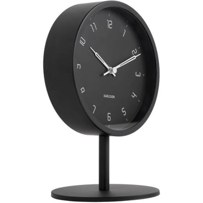 Karlsson Tafelklok Stark - Zwart - Ø15cm - Modern