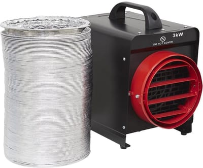 Krachtige 3000W Bouwplaats Heteluchtkanon - Industrieel Ventilatieverwarming