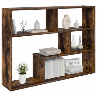 vidaXL - Wandplank - Muurmontage - Gerookt - eiken - 95 - x - 20 - x - 69,5 - cm