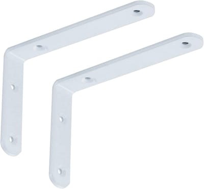 Plankbeugels Set - Wandsteunen - Opbergen Thuis - L-vormige Steun - 20 x 15 cm - Wit
