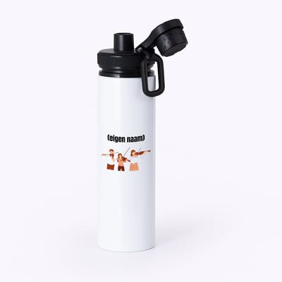 Hacebo® - 3 mensen met violen waterfles met draaidop zwart - Viool - muziek liefhebbers - met eigen naam - de echte viool liefhebber - cadeau - kado - water fles - 850ML