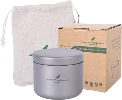 Titanium Theedoos en Koffieblik 35ml - Draagbare Mini Tins voor Thee, Koffie en Specerijen - Ideaal voor Reizen en Opslag