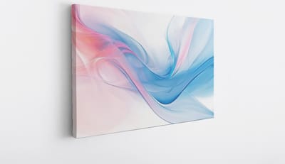 Saammp Canvas Schilderij - Vloeiende gekleurde lijnen - Abstract - 30x20 - Foto op canvas - Wanddecoratie - Muurdecoratie Woonkamer - Slaapkamer decoratie - Canvas Print