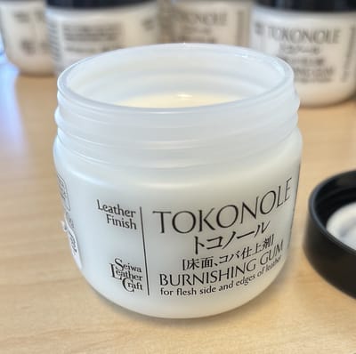 Tokonole Leder Leer Polijstpasta Kanten 120 ml gr Creme witte kleur