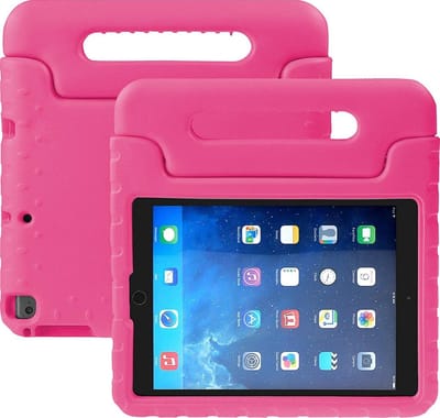 Hoesje - Geschikt voor Apple iPad 9.7 inch (2013–2018) – Air 1 & 2 (2013/2014), Pro 9.7 (2016), iPad 5 & 6 (2017/2018) - Kinderhoes Shockproof Bumper - Kidsproof Case - Tablethoes - Kinder Hoes Cover - Roze