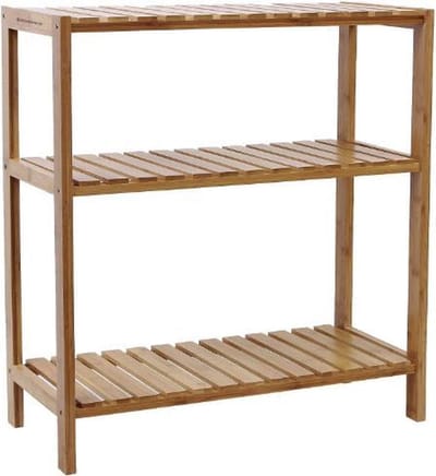 MIRA Home Stellingskast – Wandplank – Basic – Bamboe – Bruin - 60x26x66