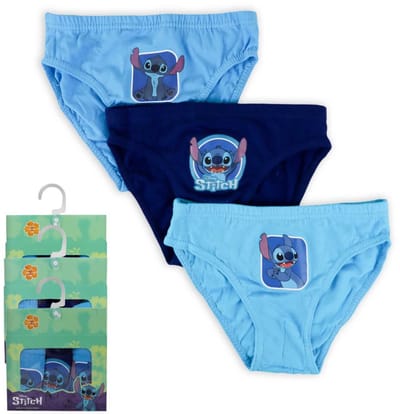 Jongensslips - Stitch - 3-Pack - Blauw - 100% Katoen - 4/5 Jaar - 104/110