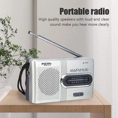 Je Huis Draagbare AM/FM Radio – Compacte Transistorradio met Ingebouwde Luidspreker en 3,5 mm Hoofdtelefoonaansluiting – Lichtgewicht & Ultradun Handmodel voor Thuis en Onderweg