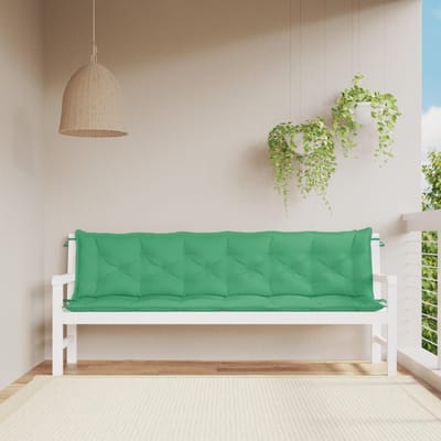 vidaXL - Tuinbankkussens - 2 - st - 200x50x7 - cm - oxford - stof - groen