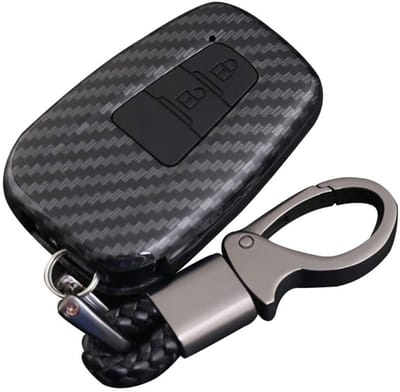 Dailygoods- Autosleutel Cover Premium Koolstofvezel - Sleutelhoesje Siliconen - Sleutelhanger - Bescherming tegen Krassen - Flexibel en Wasbaar - Perfecte Pasvorm - Sleutelhoes