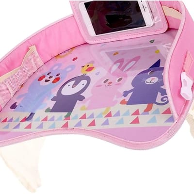 Kinder Reistafel Stoel Schoot Activiteit Half Omringde Organizer met Transparante Tas Zijvak voor