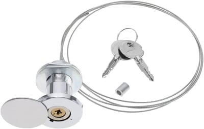 Allecto - Garage Deurslot - Staal Draad - Veiligheidsoplossing - Geschikt voor Rol- en Garagedeuren - Sleutels inbegrepen - Eenvoudige installatie ...