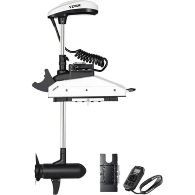 Moteur Électrique de Pêche à la Traîne 55lb 12V Moteur de Bateau Eau Salée Arbre 54