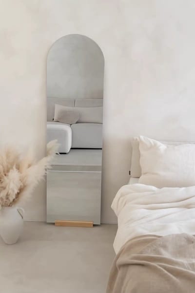 Nordic Style® Boogspiegel 170x50cm - Frameloos - Scandinavische Spiegels - Halfrond - Zonder lijst - Randloos - Frameloos - Pas spiegel - Staande spiegel - Kleedkamer spiegel - Pas - Boog - Half Rond Ronde - Woonkamer - Wand - Muurspiegel - Muur