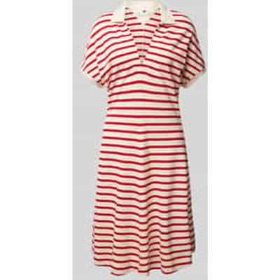 Getailleerde mini-jurk in polostijl van lyocellmix