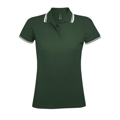 SOL'S Women´s Polo Shirt Pasadena L586 - Forest Green/White - XXL