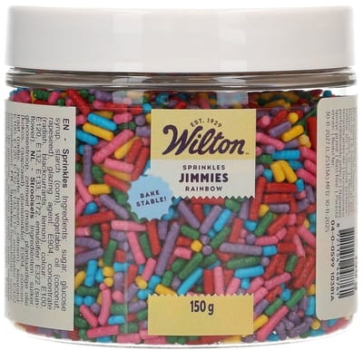 Wilton Jimmies - Regenboog - 150g - Eetbare Taartdecoratie - Strooisels voor Cakes, Cupcakes en Koekjes