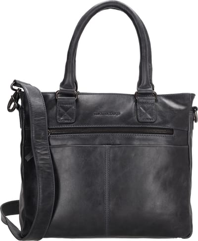 Hide & Stitches Porto Handtas - Crossbody Schoudertas - Leren Dames Tas - Donker navy