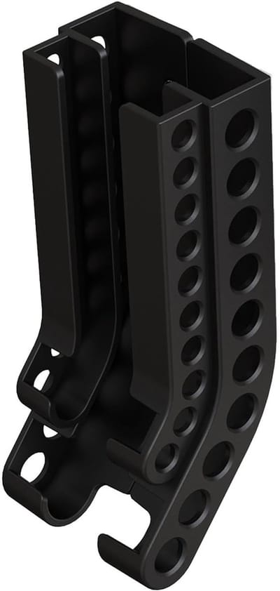 Batterij Opslag - Batterij Organizer - Batterijen Sorteren - Wandmontage Opties - 10 AA 10 AAA - Zwart