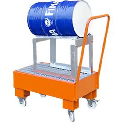 Lekbak, Type AW60-1 SRF, verrijdbaar, oranje RAL2000