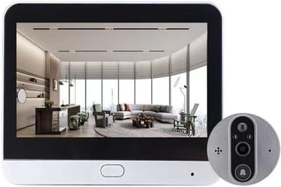 Elektronische Deurcamera - Kijkgaatje Camera - Huis Beveiliging - Wifi Connectiviteit - 4.3 Inch Scherm - Zilver