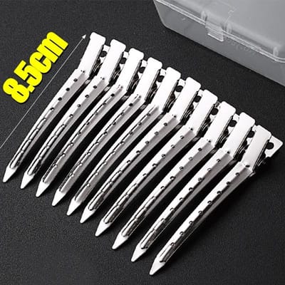 Vrouw Haarverzorging Clips Metaal Staal Kappers Sectioning Clip Klemmen Kapper Haarknip Gebruik Styling Tools Haarwortel Pluizig Haarspeld 5PCS