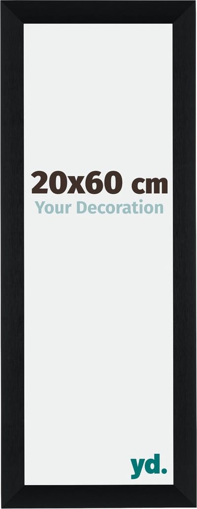 Your Decoration - Fotolijst 20x60 cm - Aluminium - Zwart Geborsteld - Tucson