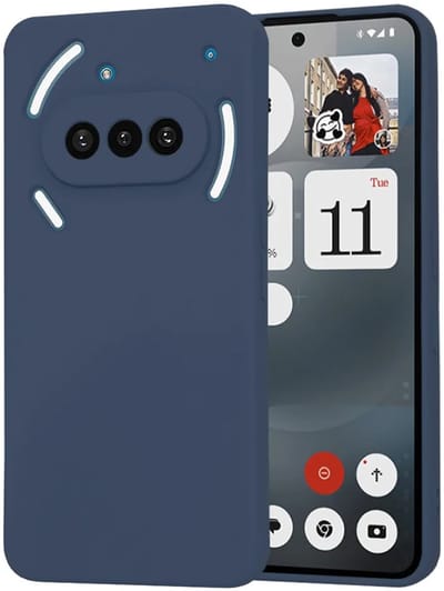 Hoesje geschikt voor Nothing Phone (3a) - Techsuit Soft Flex Silicone Back Cover - Navy Blue