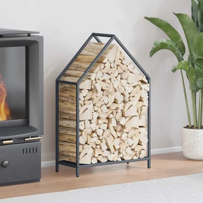vidaXL - Brandhoutrek - 60x25x90 - cm - koudgewalst - staal - antracietkleurig