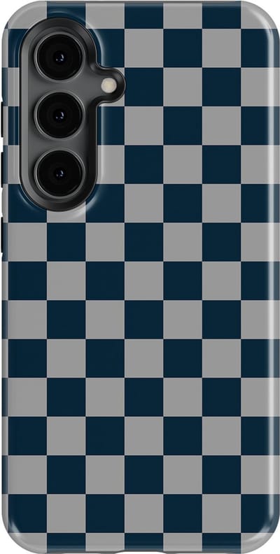 Design Hoesje Samsung Galaxy S24 | Geschikt Voor Mag | Tiny Squares Checkered Print | Backcover Samsung Galaxy S24 Urban Grid