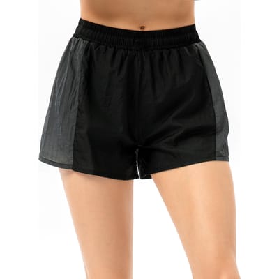 Short de sport 2 en 1 pour femme, idéal pour le fitness, le cyclisme, la salle de sport et la maison (1 pièce). XX-Large noir