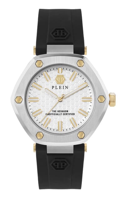Philipp Plein The Hexagon PW1BA0223 Horloge - Siliconen - Zwart - Ø 38 mm