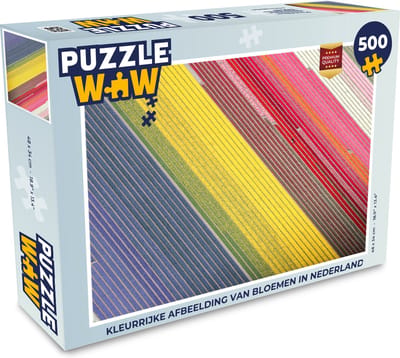 Puzzel Kleurrijke afbeelding van bloemen in Nederland - Legpuzzel - Puzzel 500 stukjes