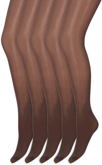 Glans panty | 35 Denier | Merk: Marianne | Maat: S t/m XXL | Kleur: Bruin | 5 Paar