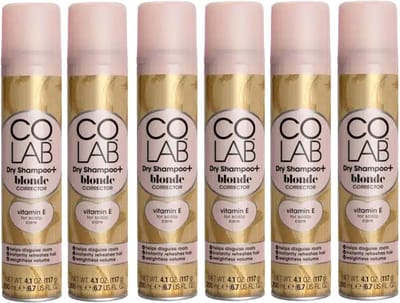 COLAB - Dry Shampoo+ Blonde Corrector - 6 Pak - Voordeelverpakking - Haar uitgroei spray