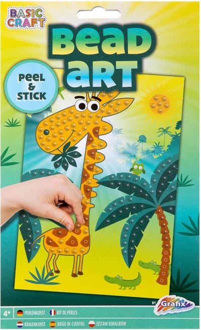 Bead art - diamond painting - Giraffe - diamond paint voor kinderen - knutselset