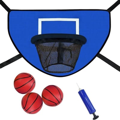 Trampoline Basketbalring - Sport Accessoire - Buiten Spelen - Compleet met Pomp - Universele Maat - Blauw