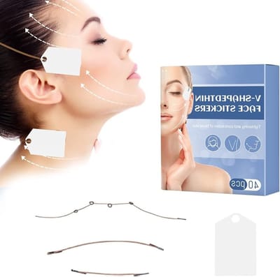 40 Stuks Gezichts Lifttapes voor Directe Lift Effecten, Onzichtbare Gezichtsversteviging, Make-up Tools voor een Slanker Gezicht