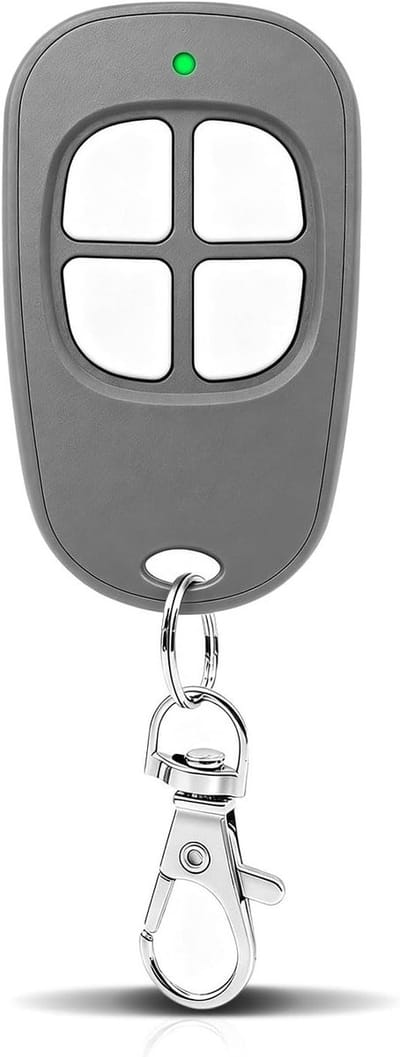 Afstandsbediening - Poort opener - Toegang bedienen - Geheime code technologie - 4 kanalen - Grijs