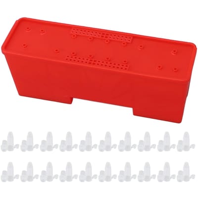 Ensemble de 21 pièces Cage Reine Abeille Prévenir les Blessures Transport Sûr Apiculture Isolateur Reine Abeille red
