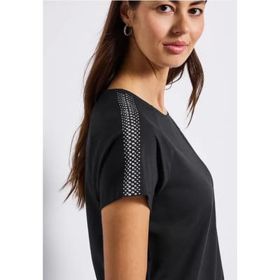 Shirt met schouderdetail