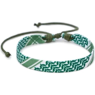 Arabische Sjaal Stijl Geweven Armband Voor Vrouwen Mannen Handgemaakt Etnisch Golf Stip Gekleurde Wrap Armbanden Koppel Mode Zomer Sieraden 5PCS gray