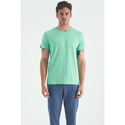 Heren Katoenen Elastaan Crew Neck T-Shirt