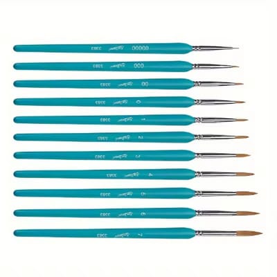 Scoby - Penseelset - Fijne kwasten voor schilderen - Hobby- & kunstenaarskwasten - Brush Set - 10-delig