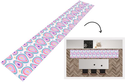 Keukenloper 300x50 cm - Keukenmat vinyl Patroon - Agaat - Retro - Paars - Keukenmatten loper - Keuken vloerkleed tapijt