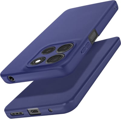 Mayaxess, Hoesje voor Moto G17 / Moto G17 Power van Zacht Schokbestendig Oleofoob Siliconen, Nachtblauw