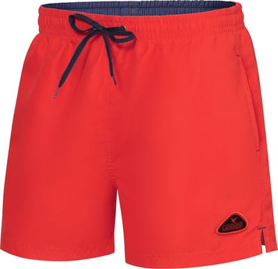 Ladeheid LA-ZA-SWS-Short Heren Zwembroek - Zwemshorts - met zijzakken en achterzak - sneldrogend - met binnenslip van mesh - Koordsluiting - Polyester - Rood/Marineblauw - 5XL